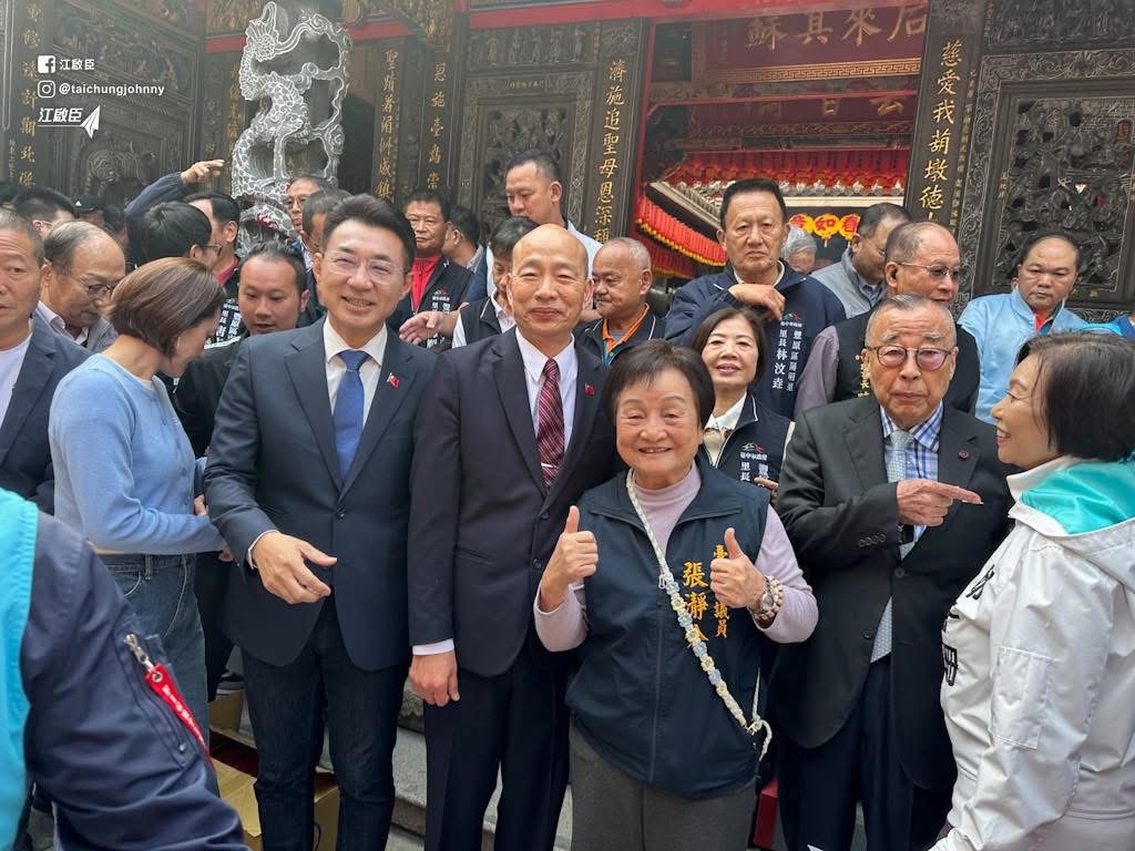 前台中縣長廖了以公開表態力挺江啟臣，牽動國民黨台中市長提名布局。隨著黨主席鄭麗文強調制度提名、立法院長韓國瑜現身地方行程，藍營接班節奏逐漸明朗，台中2026選戰提前升溫。