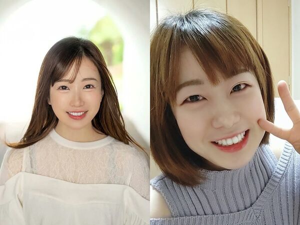若葉結希出道拍AV，網友從鼻子和下巴特徵，發現她曾是財經Youtuber。（圖／翻攝Ｘ、みうつべYouTube）