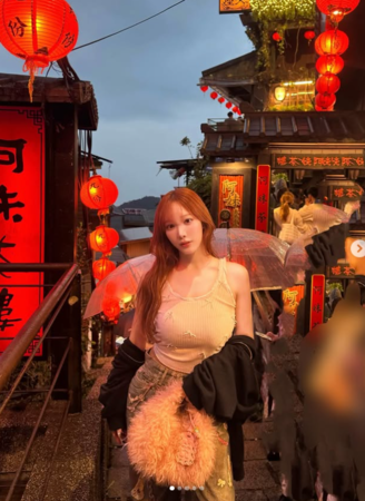 小宵虎南來台去九份逛老街。（圖／翻攝小宵虎南IG）