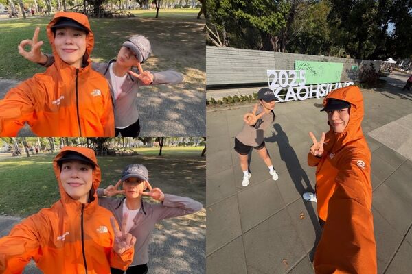 朴寶劍如願騎到Ubike，還帶惠利重返打卡過的老榕樹。（圖／翻攝朴寶劍IG）