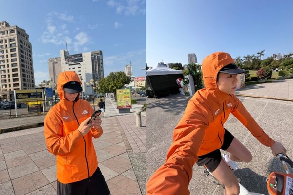 朴寶劍如願騎到Ubike，還帶惠利重返打卡過的老榕樹。（圖／翻攝朴寶劍IG）