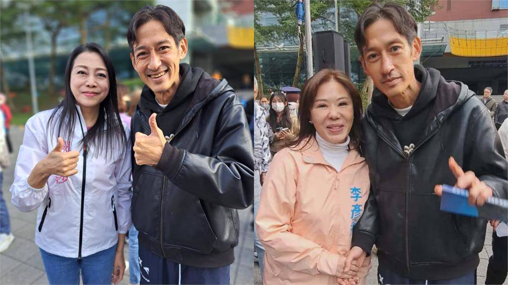 唐治平與台北市議員闕枚莎（左）和立法委員李彥秀（右）合照。（圖／翻攝唐治平臉書）