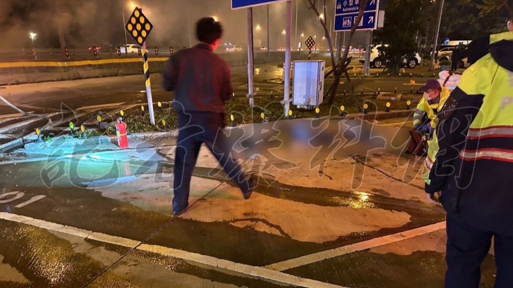 快訊／國道事故！電動車「自撞起火」2大3小無生命跡象