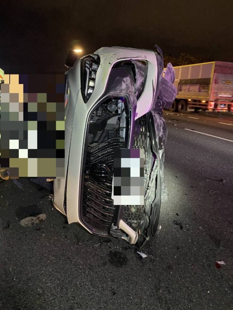 國道死亡車禍！  4車相撞１死５傷