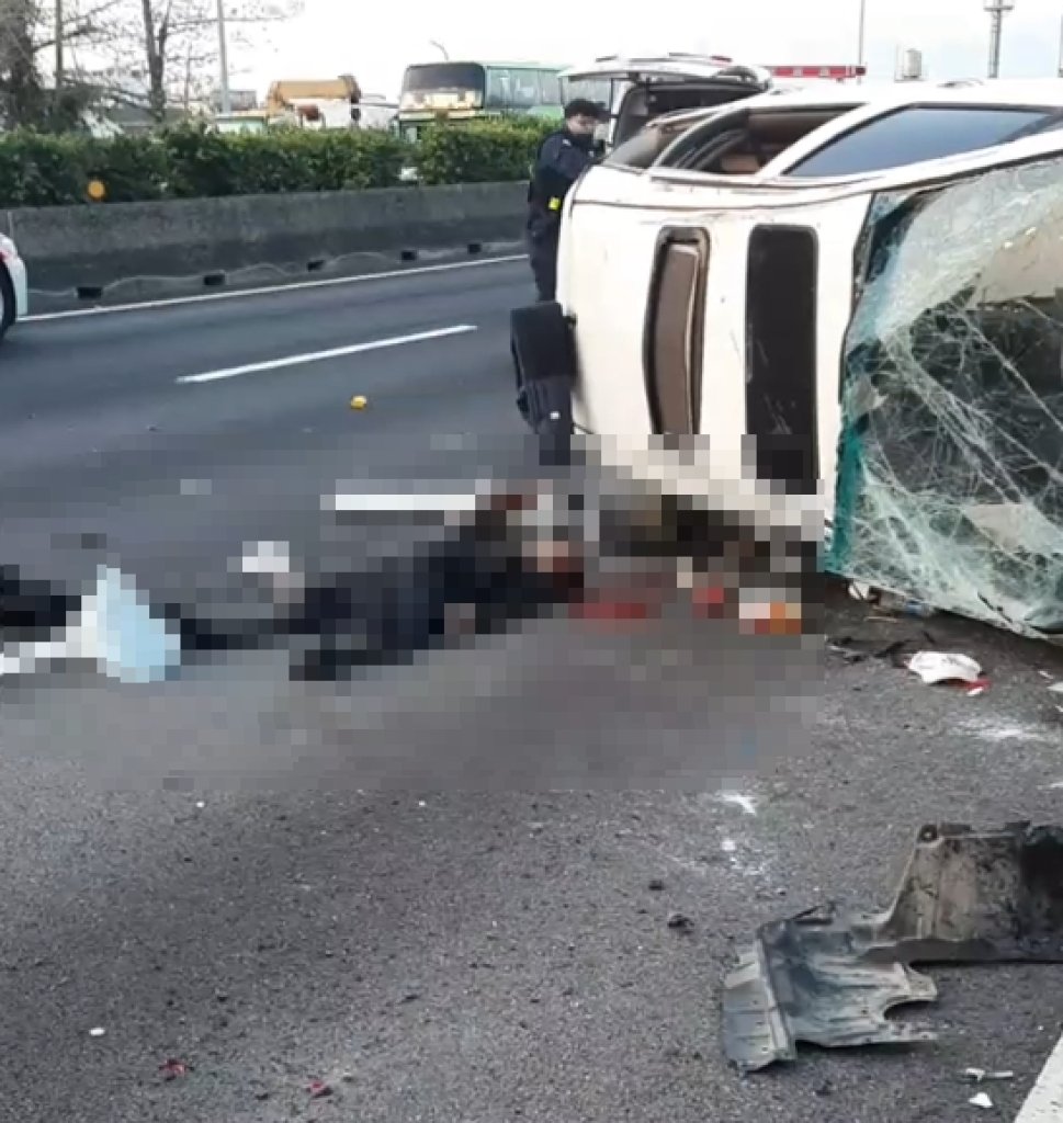 國道1號重大車禍！ 　北上168公里6車相撞2人OHCA2人送醫    