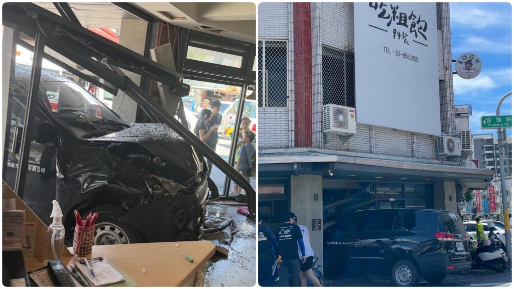 精神不濟？！  花蓮傳廂型車衝入早午餐店釀13傷