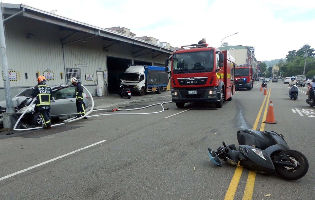 中市女外送員被撞飛  肇事車內查獲毒品