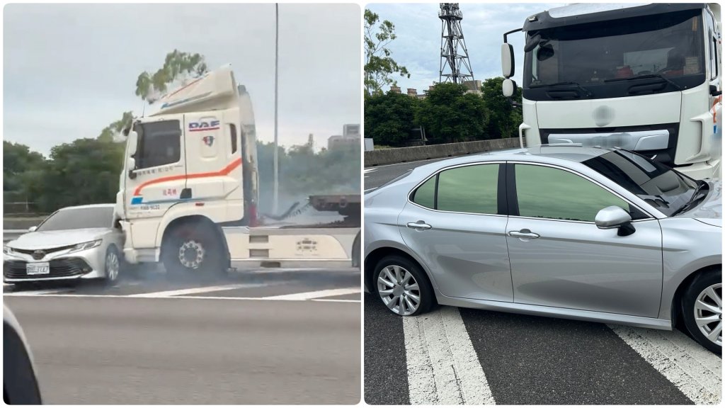 國道小客車力扛聯結車  網「神車豈是浪得虛名！」