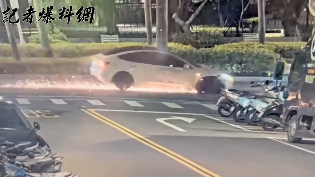 要出門看夜景卻撞車　女友負氣跑掉...男硬開「三輪」特斯拉衝象山步道