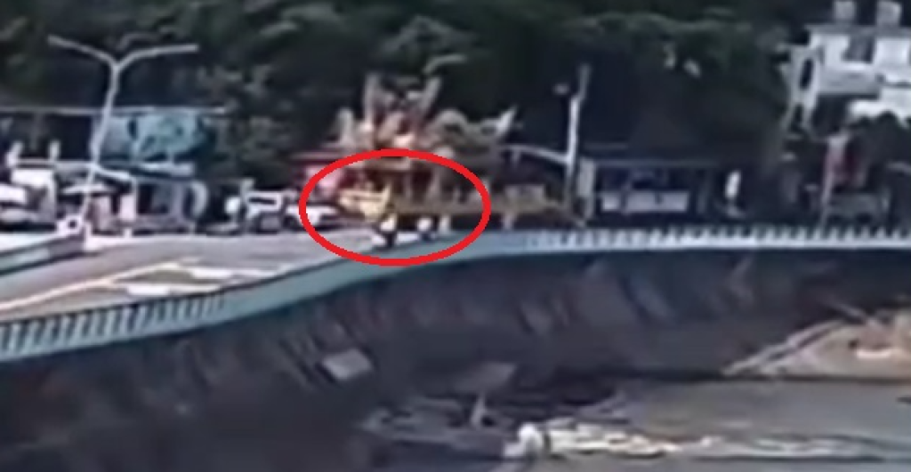 潮境公園死亡車禍畫面曝光！　63歲阿嬤牽4歲孫過馬路遭機車撞飛不治