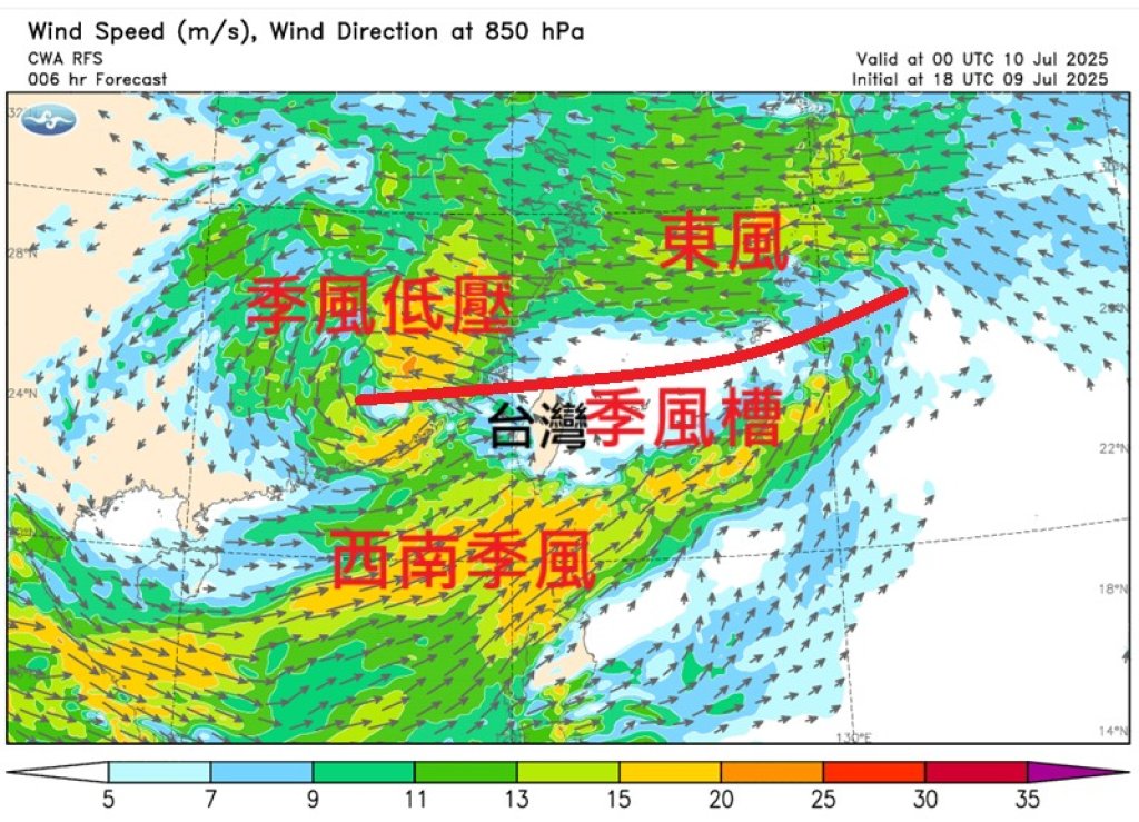 一圖秒懂！西南季風怎麼讓台灣整週下爆雨？來自南海的氣流大亂鬥揭密