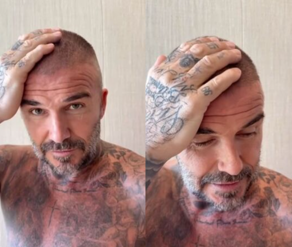 貝克漢剪髮失手成「禿頭」　維多莉亞笑虧「看來很糟」