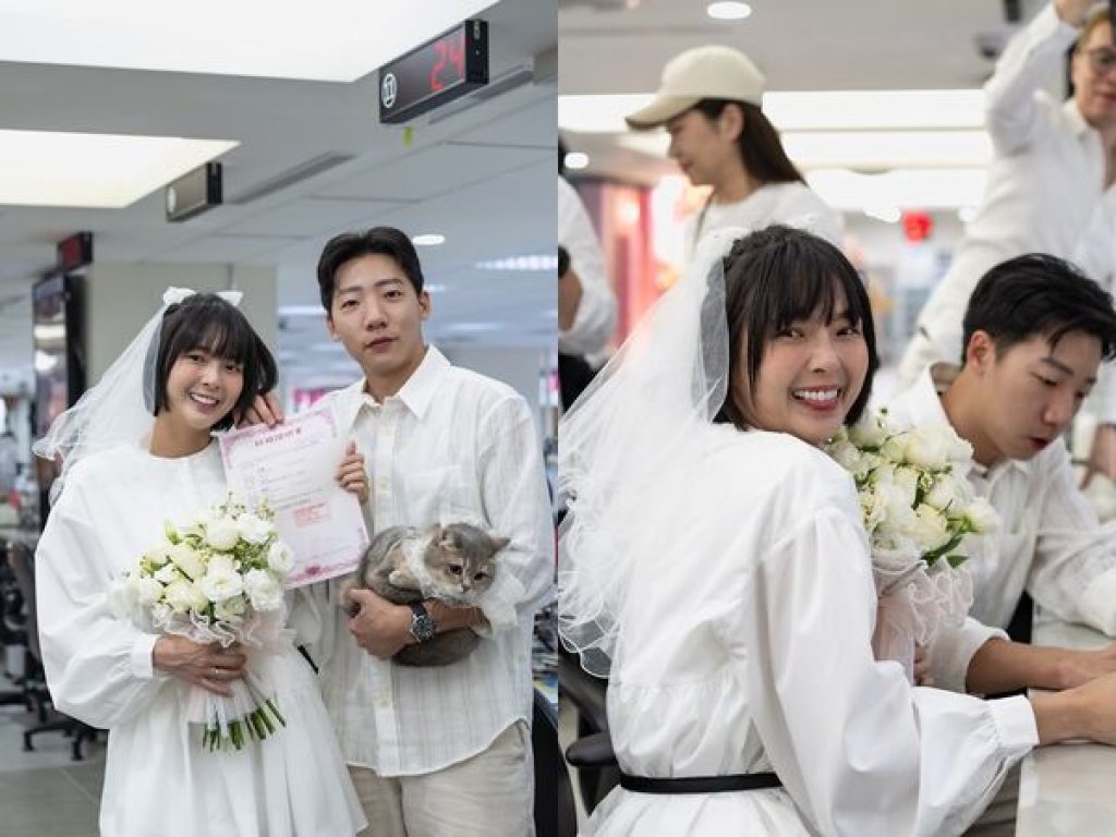 黃沐妍甜曬結婚照　感性告白「35歲，真的嫁出去了！」