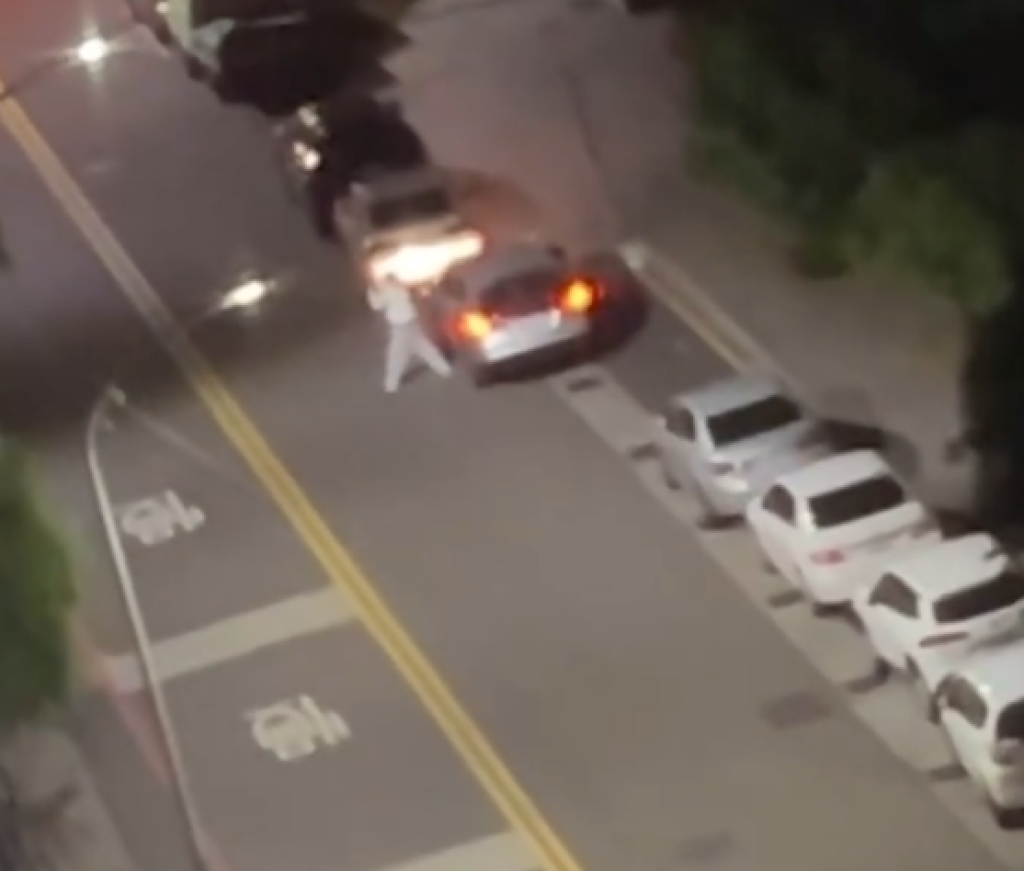  台中夫妻吵架丈夫砸車！ 　碎玻璃噴飛刺傷妻子手部