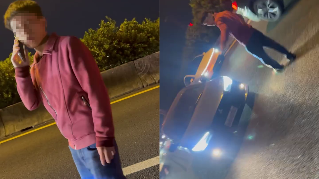 有片／國道事故冒「假員警」干擾拖吊...稱西港所辦案　佳里分局打臉：非本分局人員