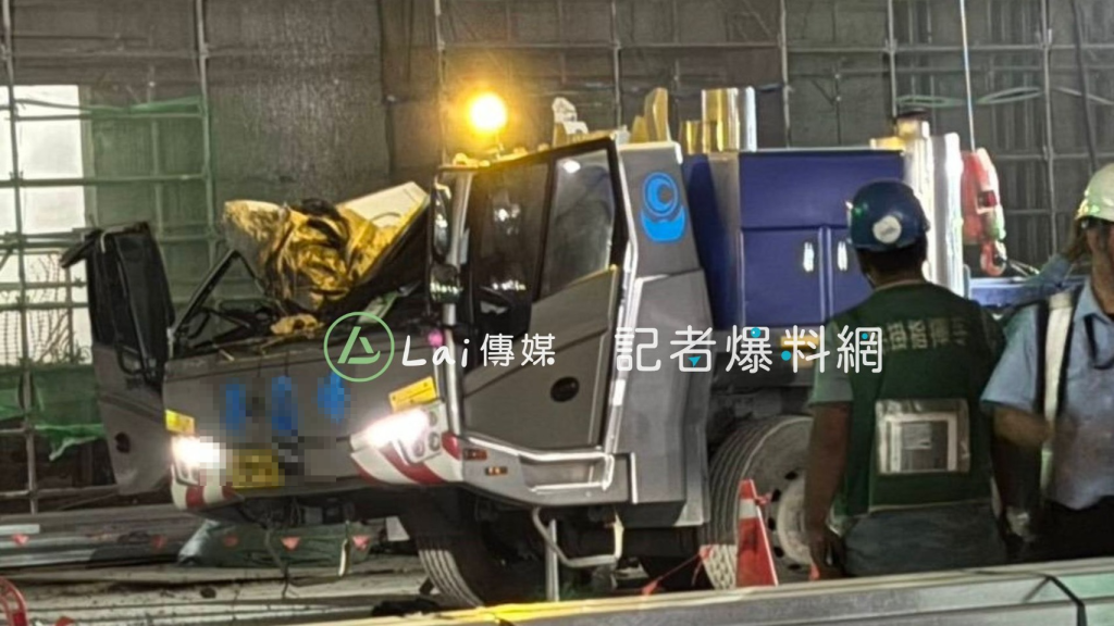 獨／高雄台積電出事了！吊太空包斷裂　重砸吊車頭