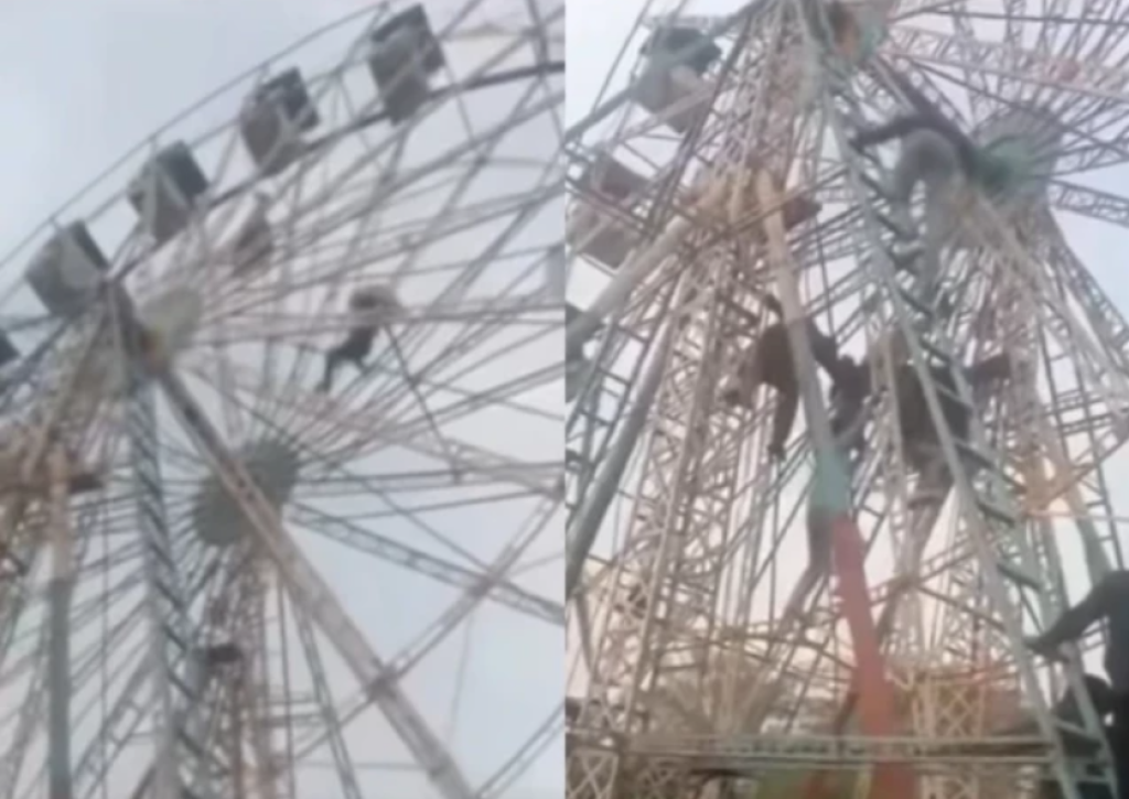 影／摩天輪意外！安全護欄突然斷裂　3人掉出車廂墜地受傷