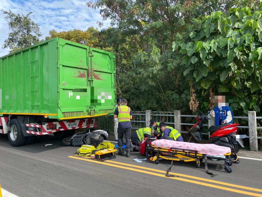 霧峰大貨車撞機車奪命！20歲女大生頭部重創不治
