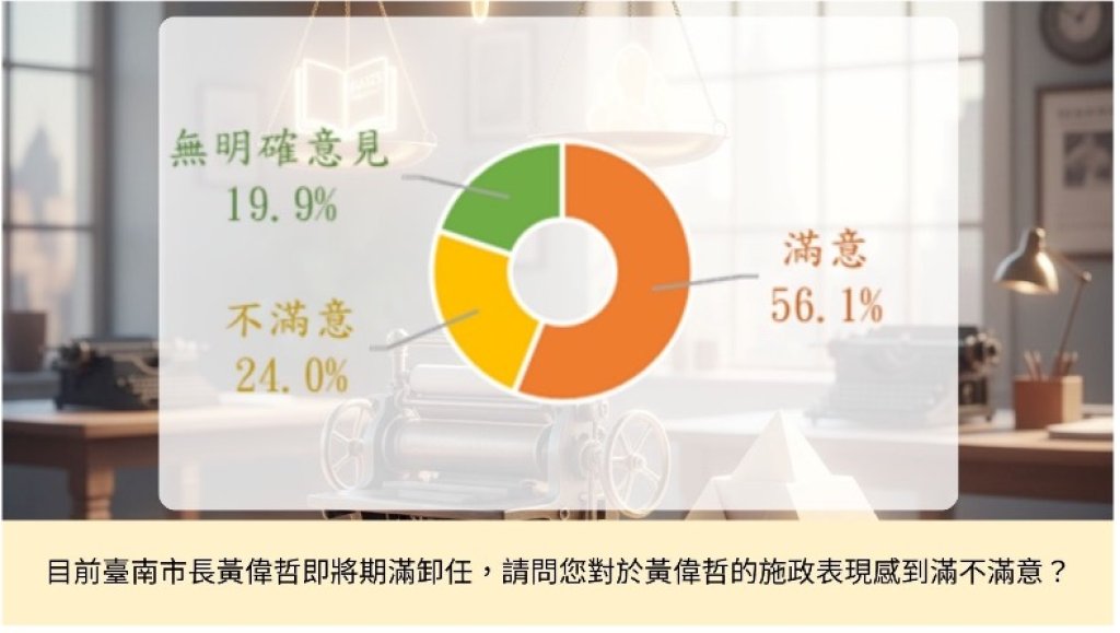 台南市長選舉民調出爐　林俊憲支持度逾五成領先