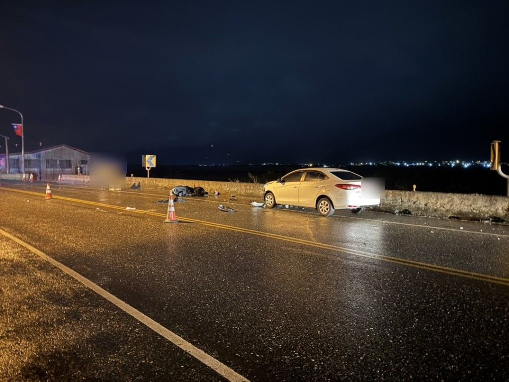 花蓮玉里死亡車禍！國中數學老師騎機車車過彎打滑　撞對向轎車傷重不治