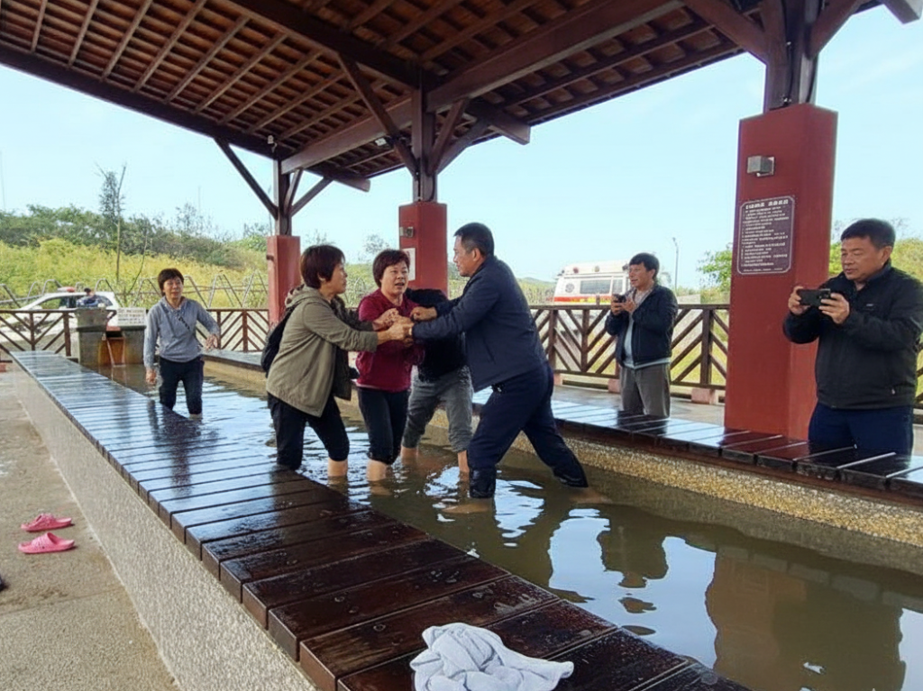 萬里足湯公園成格鬥場！2對夫妻因「泡腳衛生」爆大亂鬥