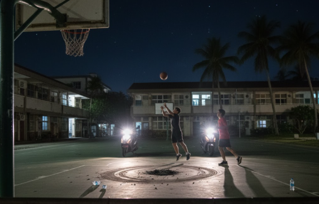 琉球國中不忍了！拜託民宿老闆「不要介紹客人大半夜跑來打球」　還騎車燒胎搞破壞