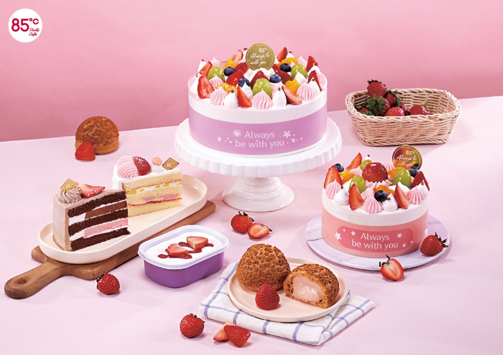 草莓季甜蜜開跑　85℃推多款草莓甜點與雲朵系飲品