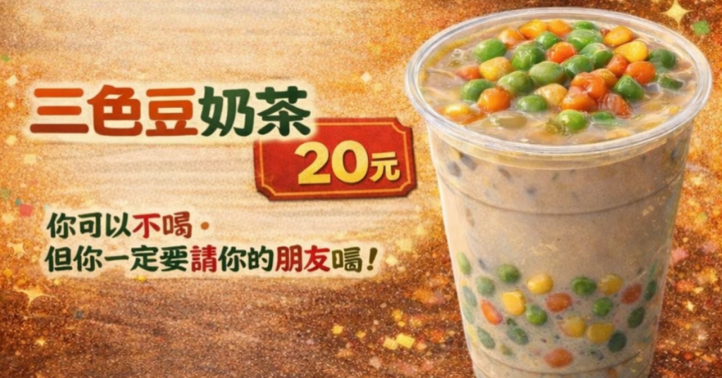 便當公敵變身飲料主角！「三色豆奶茶」快請朋友喝