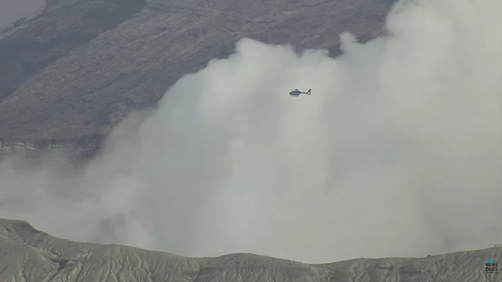 阿蘇火山直升機墜火山口3人生死未卜 市長宣布封閉景區救人優先