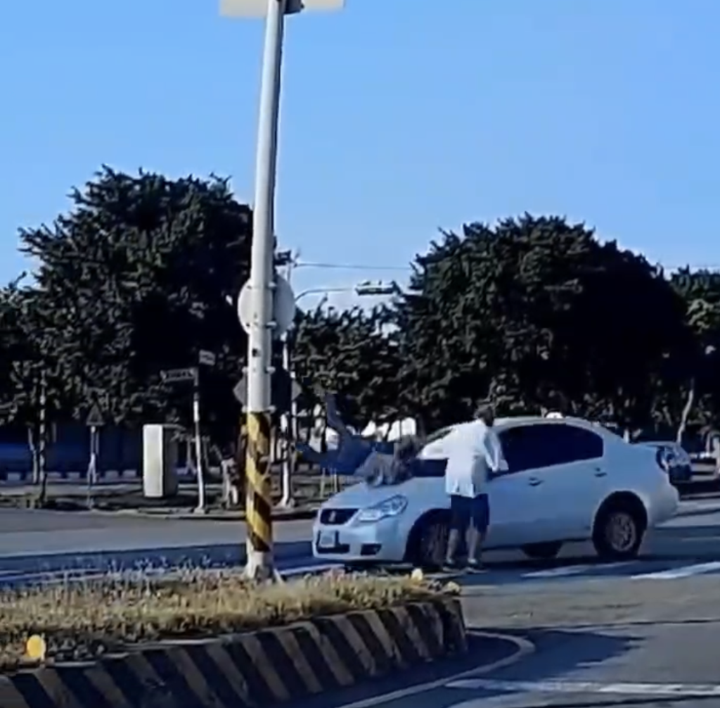 影/轉彎沒在看？白色轎車撞飛行人 畫面曝光網友:走路比爬101危險