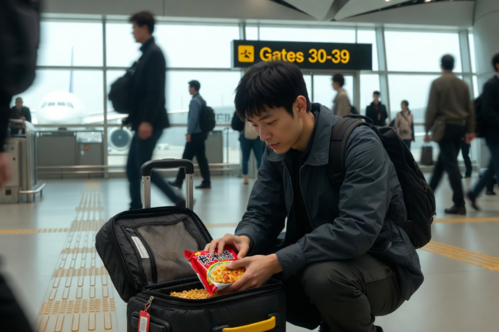 台灣遊客香港機場偷4碗阿Q桶麵！被逮時已吃掉1碗　受害港女報警：台灣人臉被你丟光