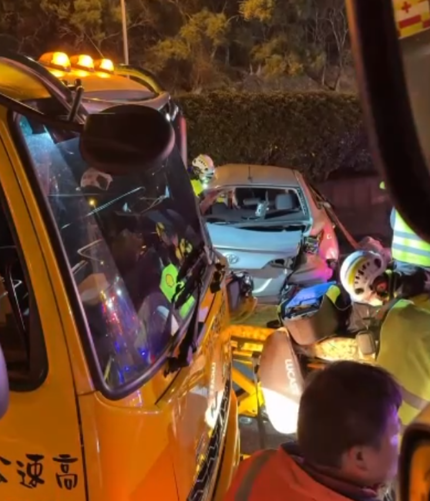  國道3號台中大曱路段嚴重車禍！　6車相撞傳1人OHCA