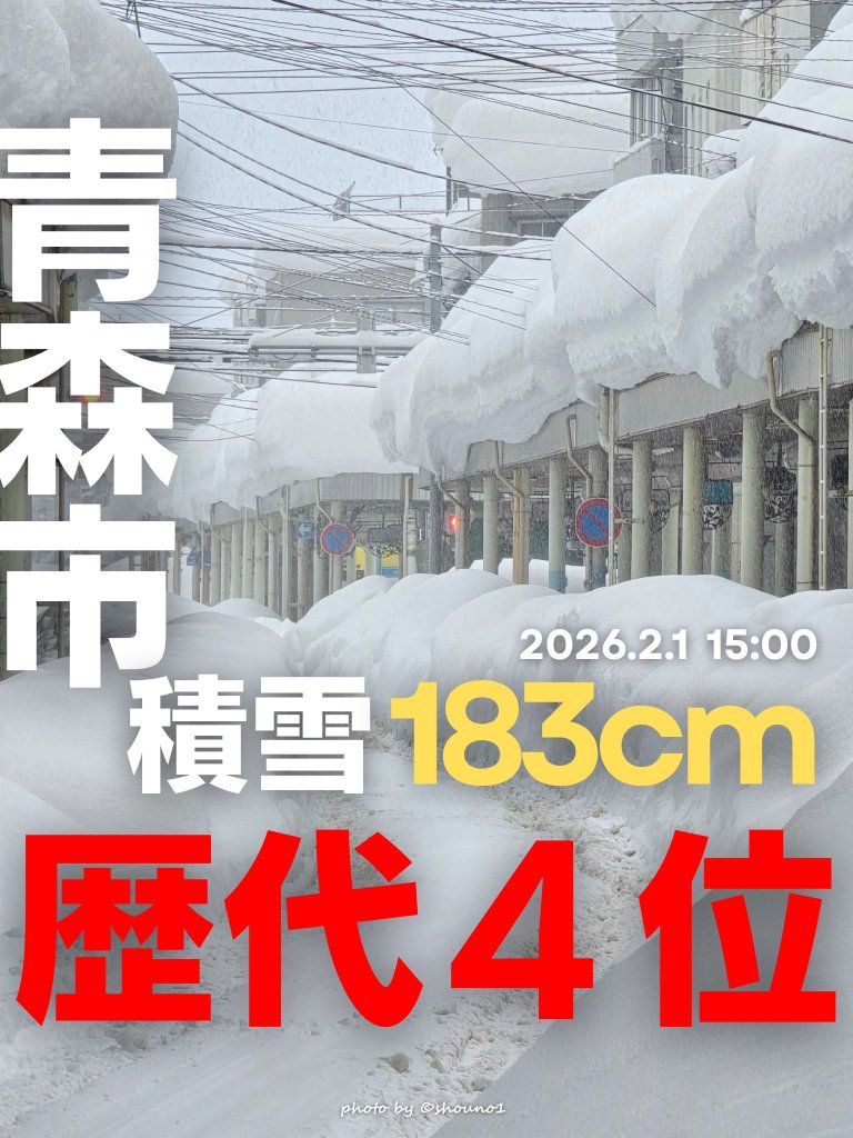 日本暴雪狂下不停！青森積雪破180公分「比人還高」 已27人死亡