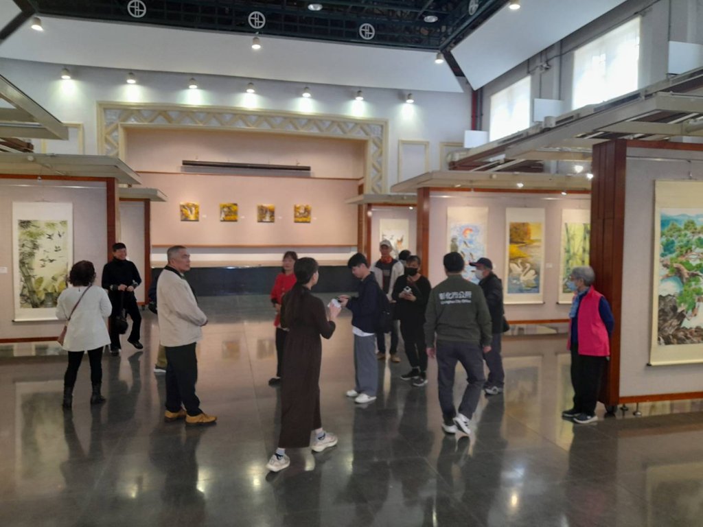 彰化長青學苑國畫進階班江慶章師生作品 彰化藝術館展出