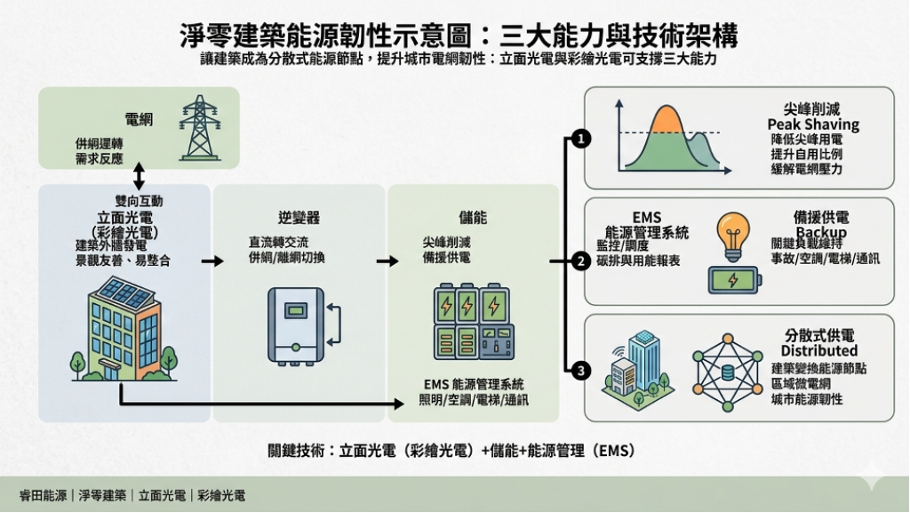 電網韌性成全球能源新議題　睿田能源推立面光電打造淨零建築新模式