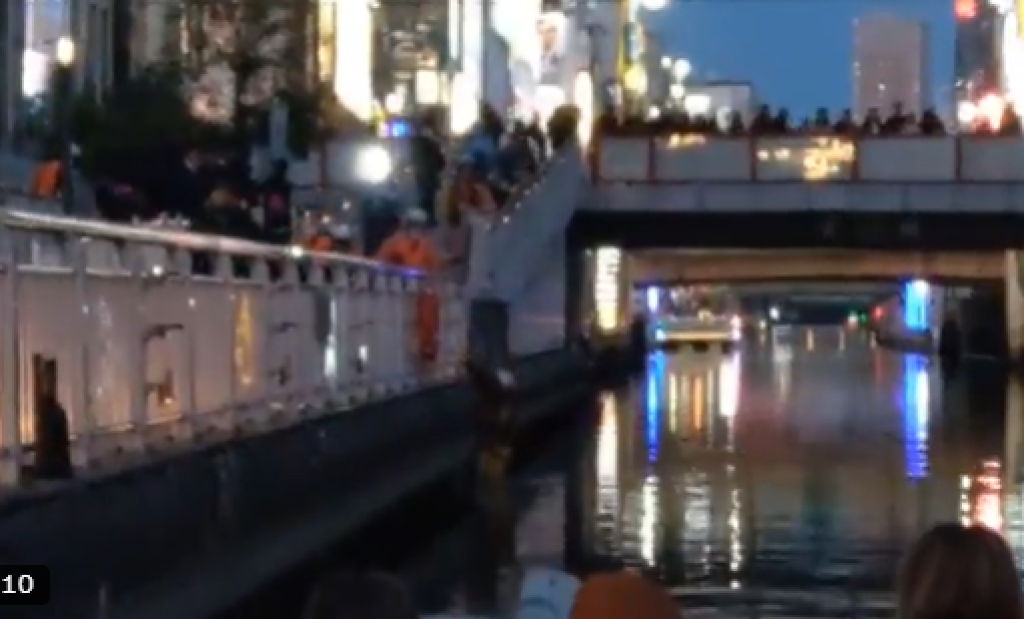 大阪道頓堀驚傳男子落水　新戎橋墜河送醫仍不治