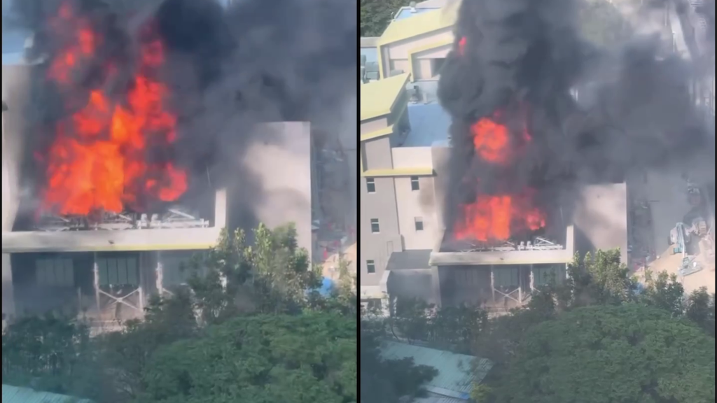 快訊／竹園超高壓變電所竄火！已知1人受傷　警消射水搶救...驚悚畫面曝