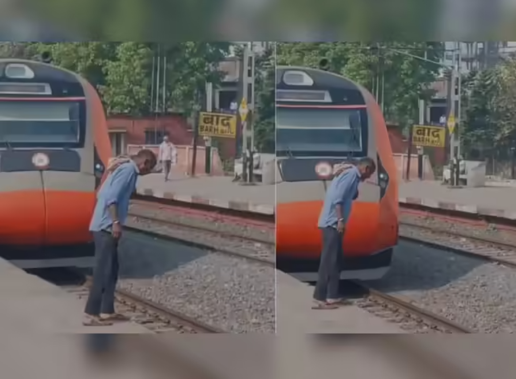 影／沒注意火車進站！印度男嚼食菸草「走到月台邊緣吐出」　遭撞飛送醫不治