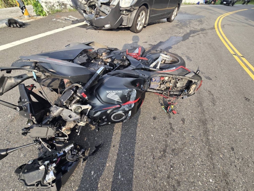 台3線死亡車禍！重機對撞汽車「騎士拋飛」身亡