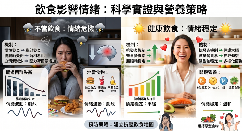 高糖、超加工飲食引發大腦慢性發炎：情緒不穩背後的生理機制剖析