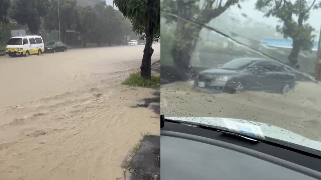 快訊／高雄、屏東大豪雨警戒！旗山「柏油路看不見」傳災情