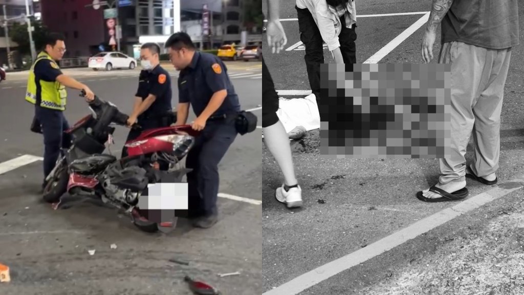 右轉燈沒亮就轉！高雄女駕駛違規擊落22歲外籍騎士　他左腿肉被削「見骨」