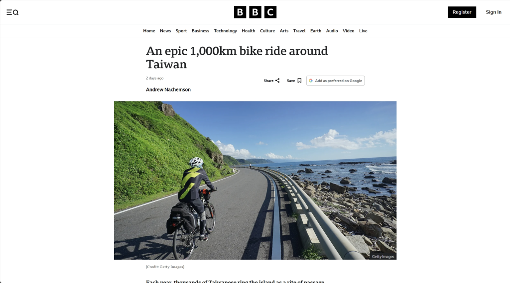 BBC盛讚台灣單車環島！千公里成人禮紅到國外　驚呼：另一個世界