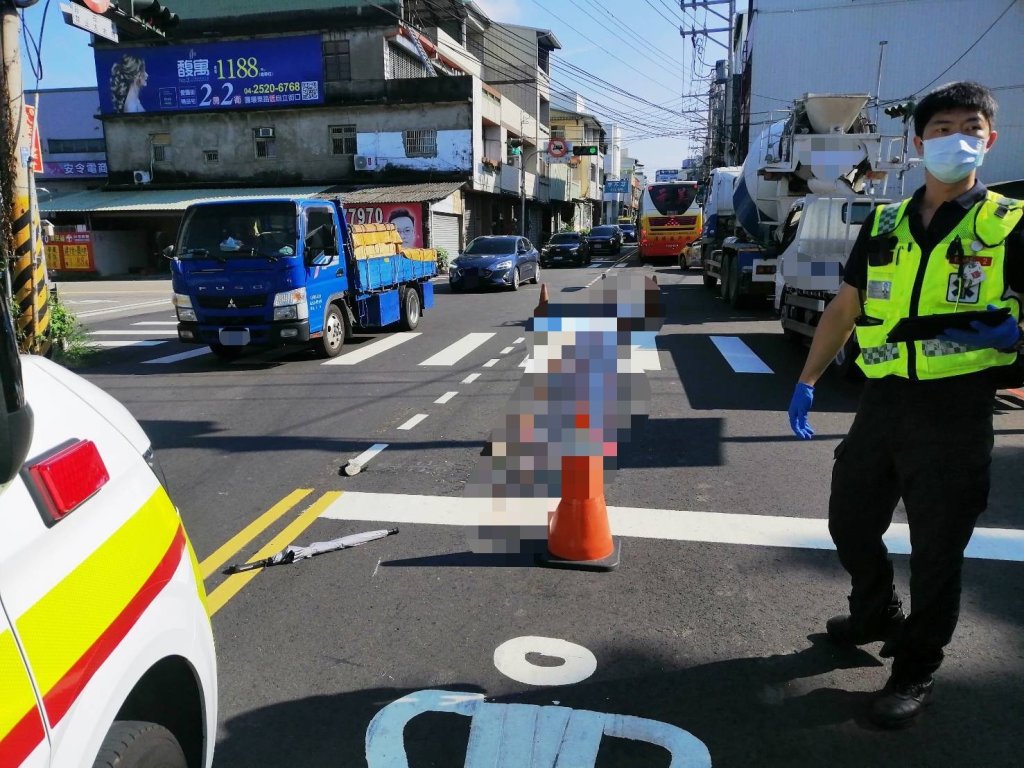 神岡死亡車禍！89歲婦人橫越馬路　遭綠燈剛起步大貨車撞死
