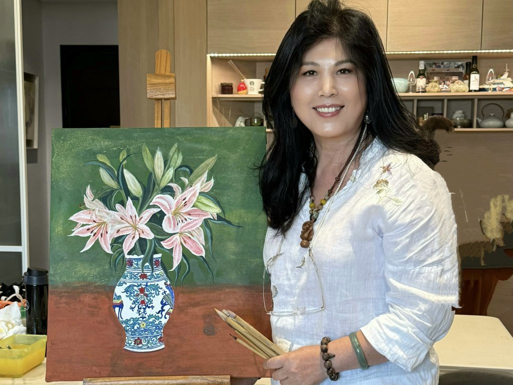 廖庭玉《金風玉露》膠彩個展9月登場　金箔藝術走進豐原太平洋百貨