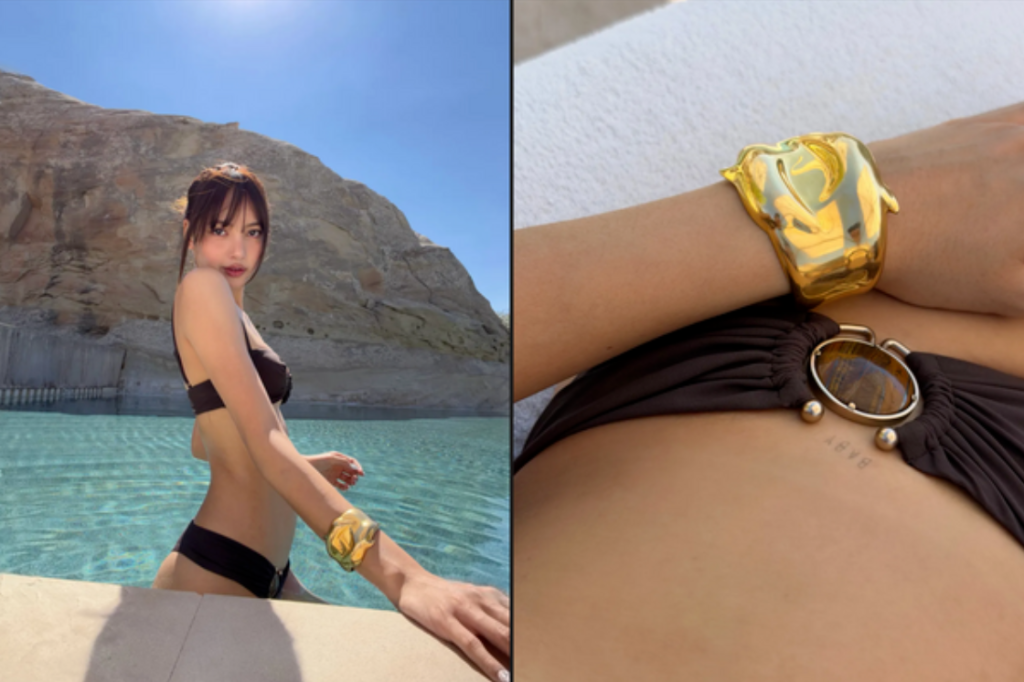 Lisa度假美照連發！曬「BABY」刺青　泰男星戀情引猜測