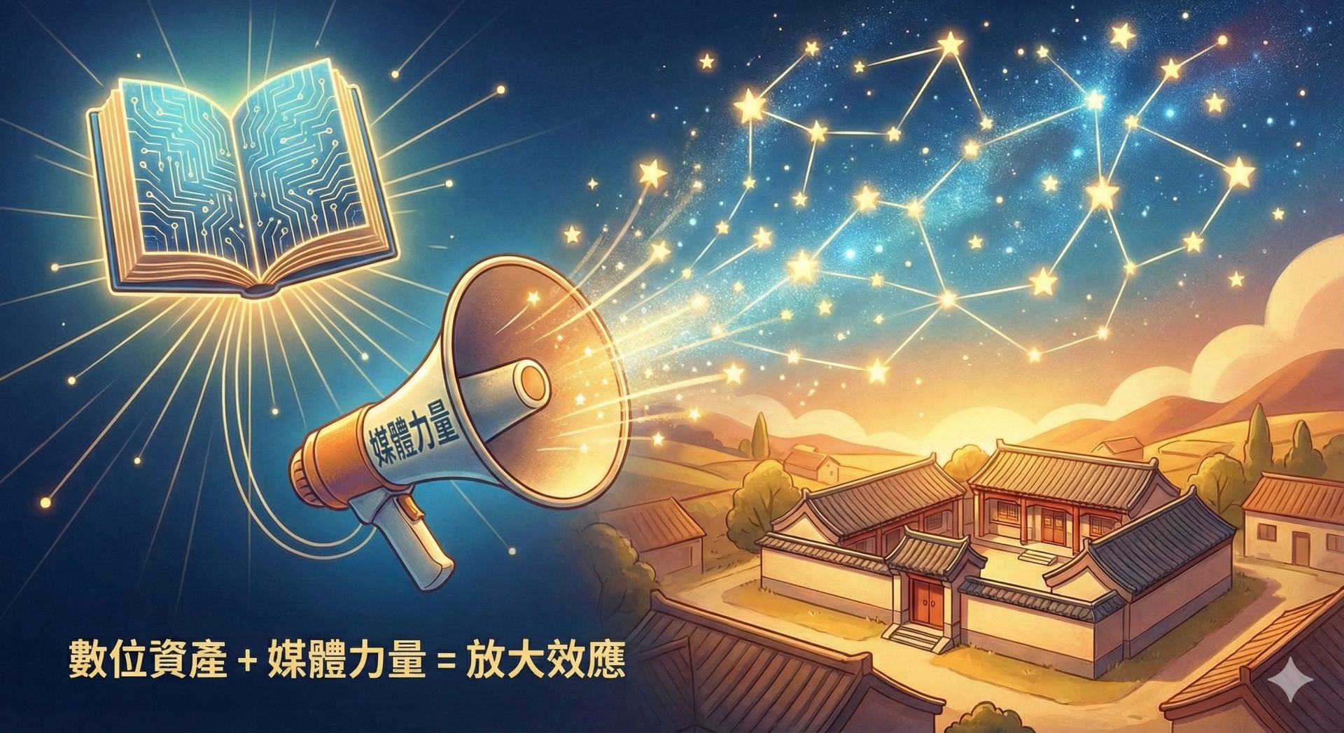 數位資產+媒體力量=放大效應