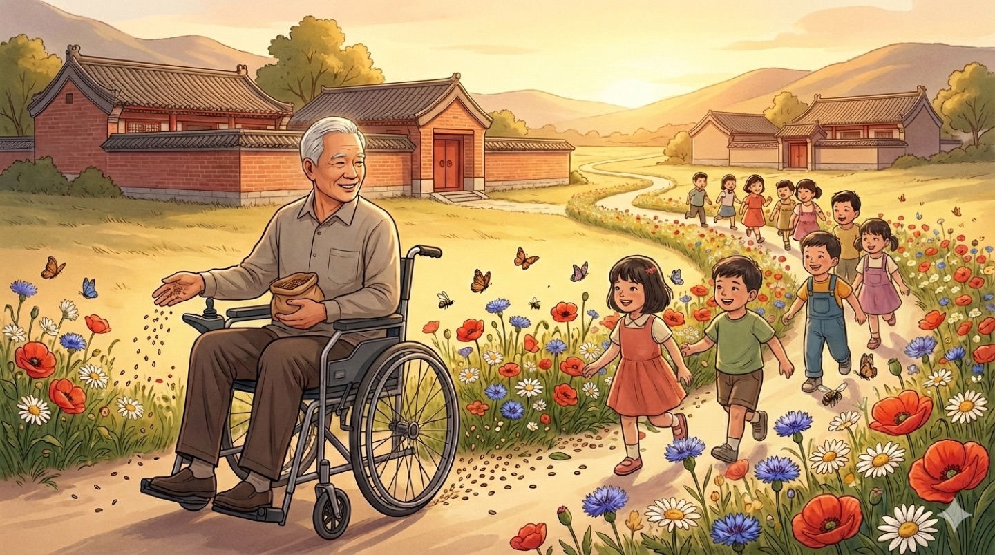 ▲ 傳承的種子：這條學習與傳承的大道漫長無邊，但我願步步前進，為孩子們撒下希望的種子。（圖片來源：靜睿設計所）