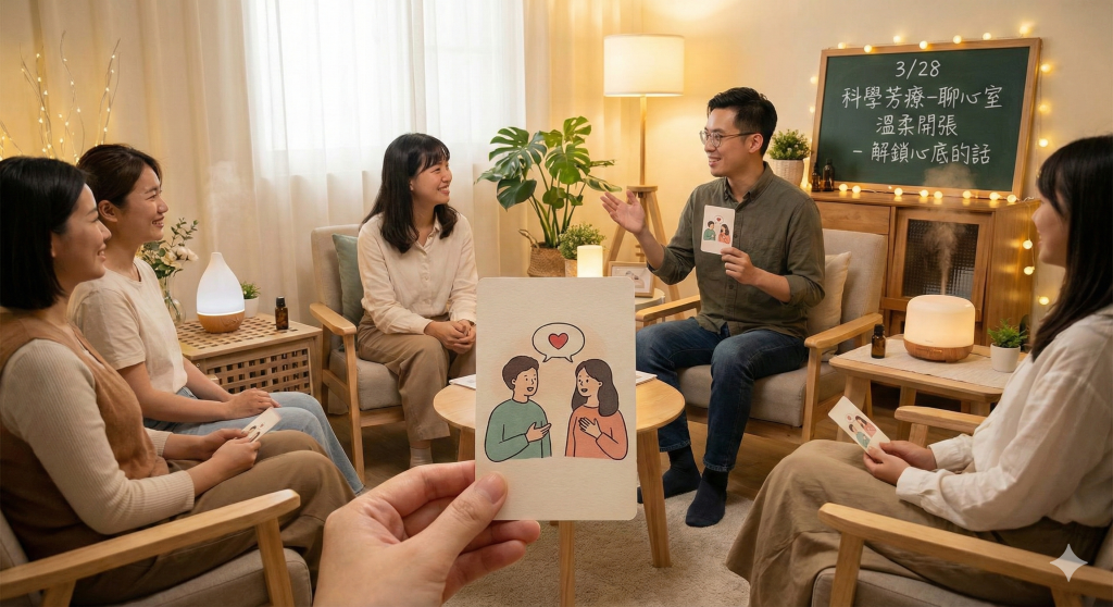 拒絕當「句點王」！科學芳療聊心室 3/28 溫柔開張 邀你用一張牌卡解鎖心底的話