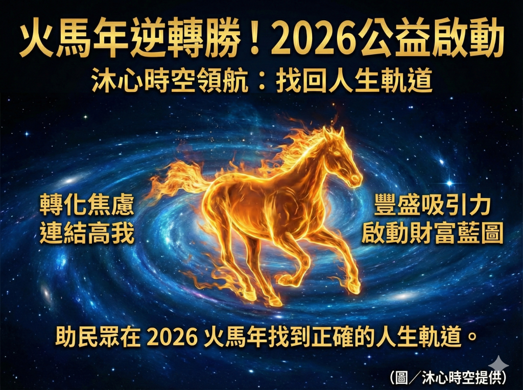 擺脫金錢焦慮！沐心時空推出「財富藍圖」公益分享會 助民眾火馬年轉運